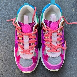 Kurt Geiger Pink and Blue Ladies Sneakers